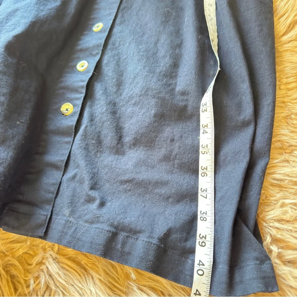 CHADWICKS Vintage Button Front Shirt Dress, Cotton, Safari Navy Sz 16 90s - Picture 11 of 12